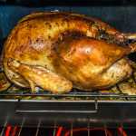 Image of a turkey cooked in a hot electric oven
